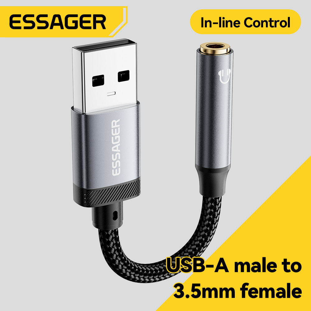 Wired Earphone Lightning - Essager สายสัญญาณเสียง USB เป็น 3.5 มม.