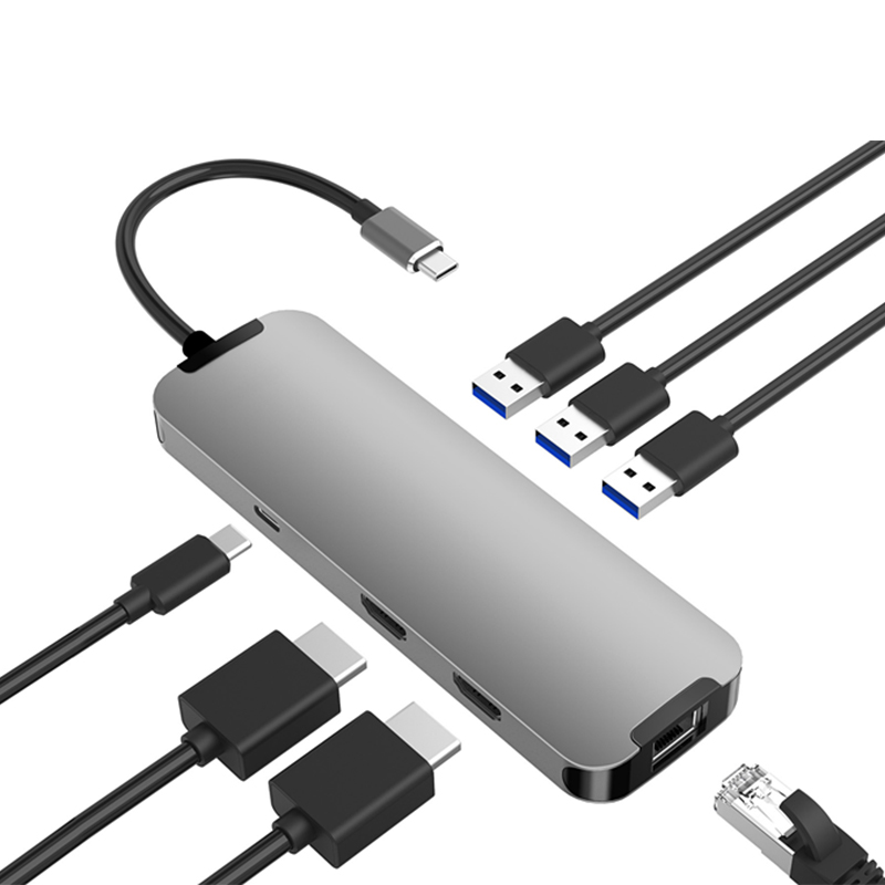 Usb Hub Type C - อะแดปเตอร์ฮับแบบมัลติฟังก์ชัน รองรับการใช้งานกับอุปกรณ์ต่างๆ ฮับ USB Type C