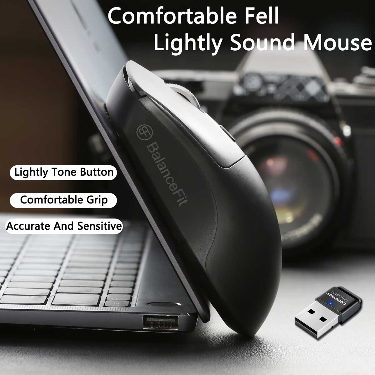 Ergonomic Wireless Mouse สําหร - Android Tablet Gaming Accessories บทวิจารณ์และราคา